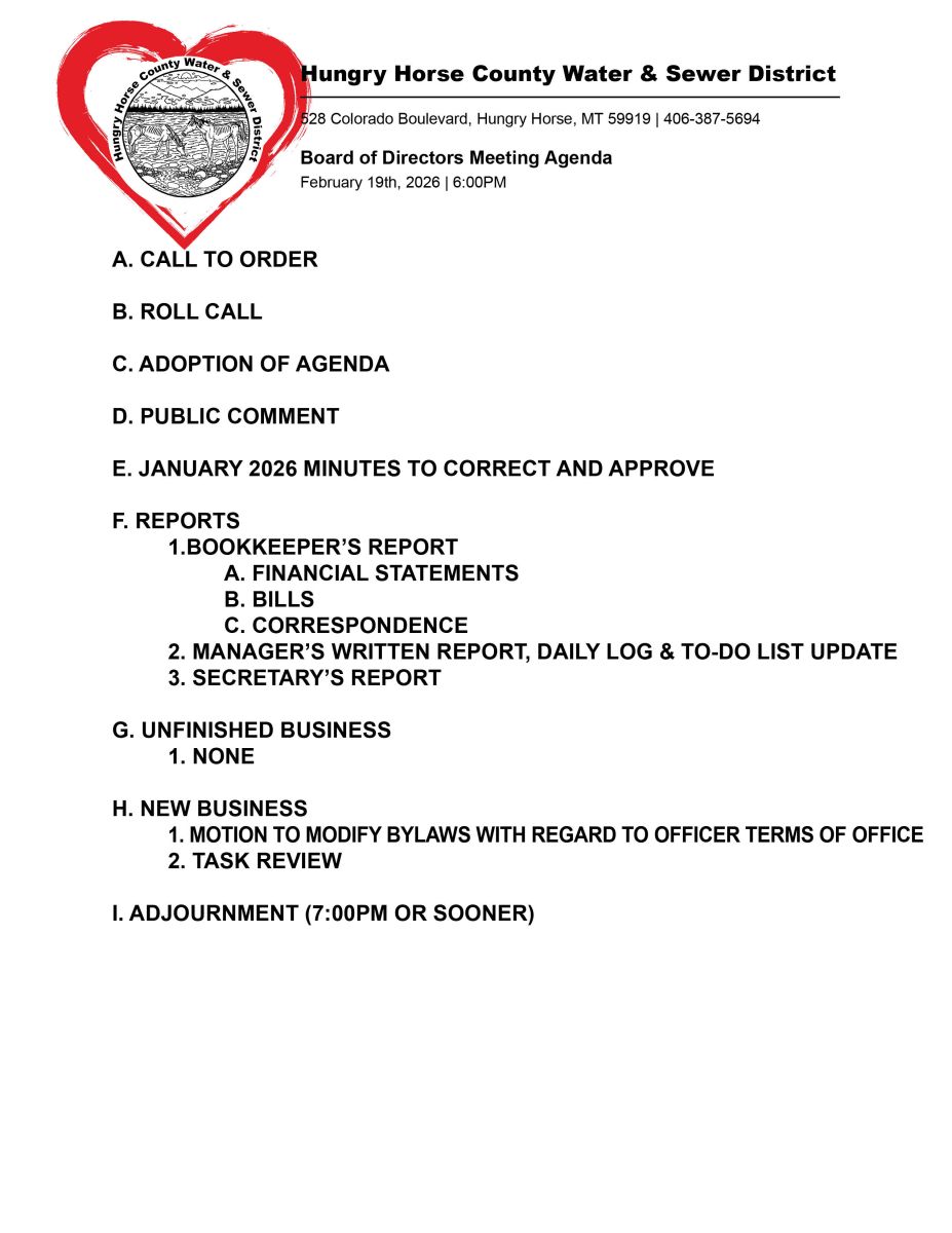 February 2026 Agenda