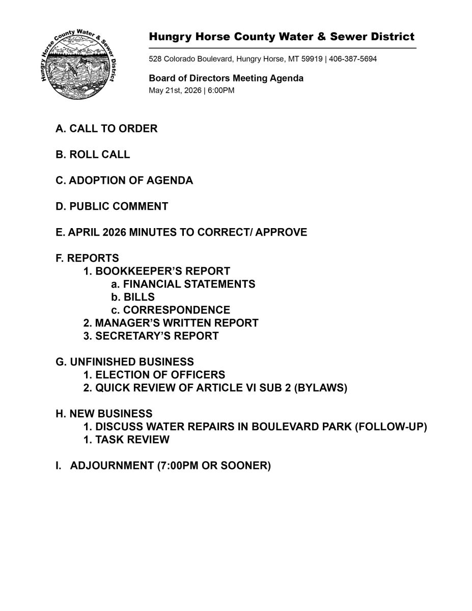May 2026 Agenda