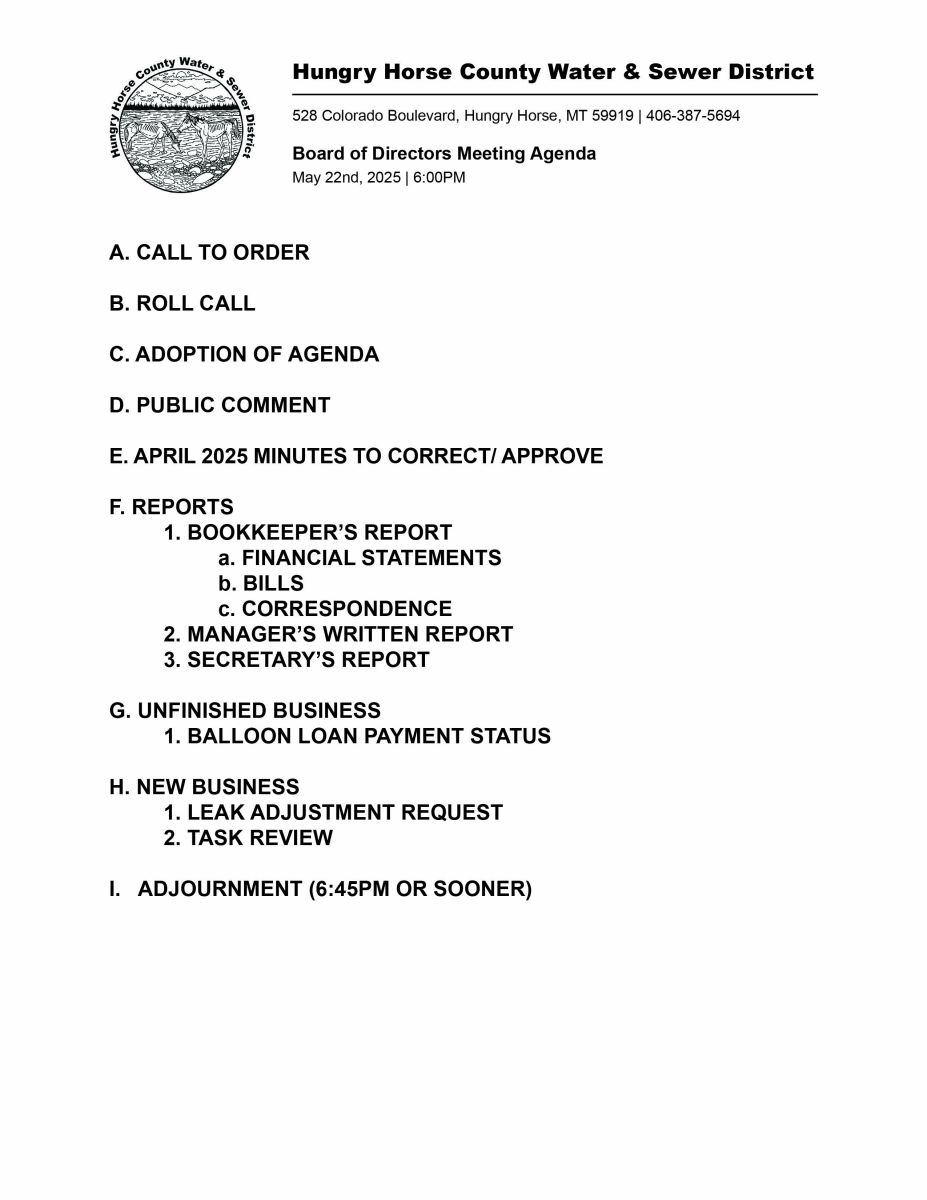 May 2025 Agenda